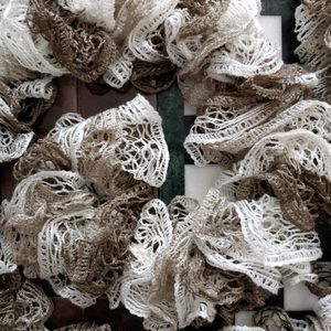 Handmade Frilly Knitted Scarf